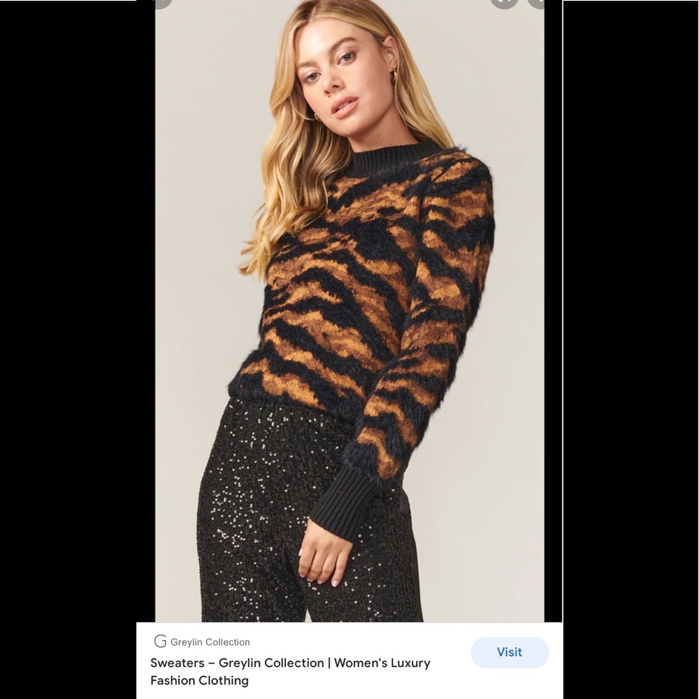 Greylin for Anthropologie Clayton Jacquard‎ cozy sweater knit NWT.Retail now 119